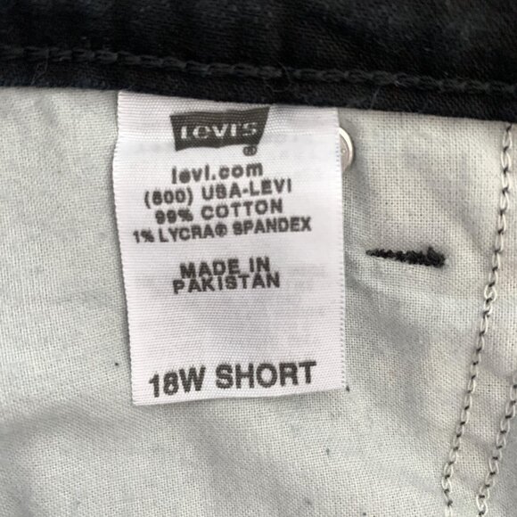 Levi’s 512 Perfectly Shaping Bootcut Jeans Mid Rise Denim Black Size 18 WS - Picture 5 of 9